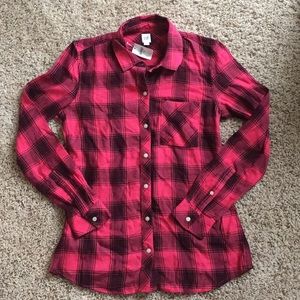 Gap light flannel button front shirt